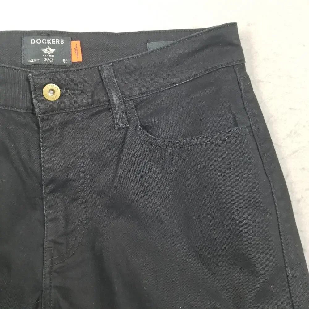 Dockers Slim Taper Jeans‎ Mens 30x34 Black All Seasons Tech Stretch Denim Pants